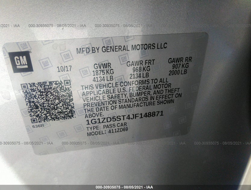 1G1ZD5ST4JF148871