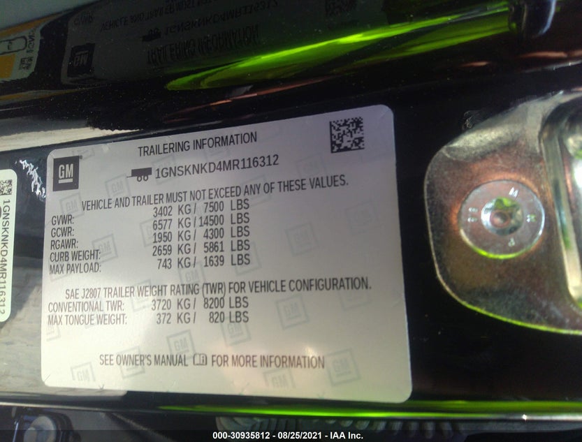 1GNSKNKD4MR116312