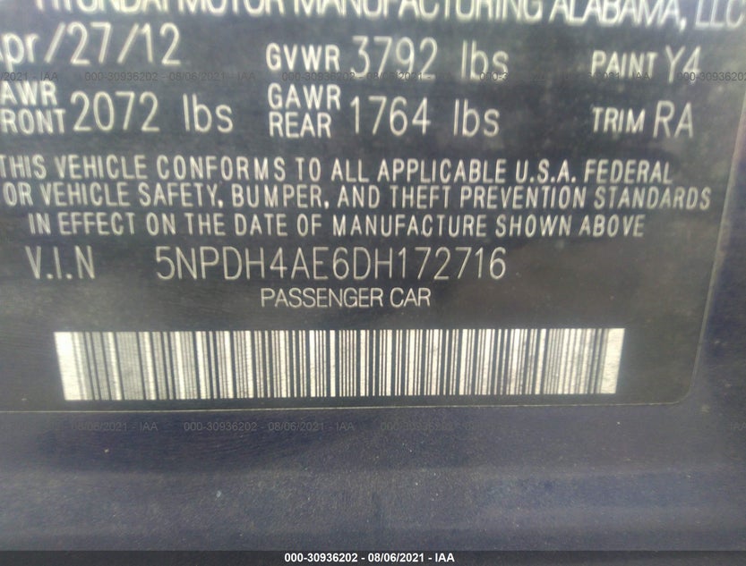 5NPDH4AE6DH172716