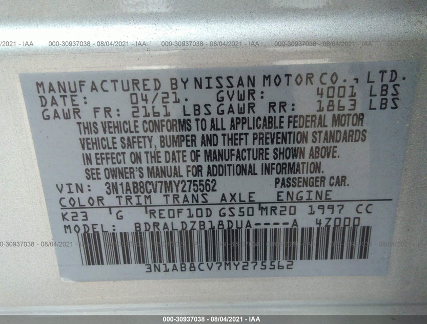 3N1AB8CV7MY275562