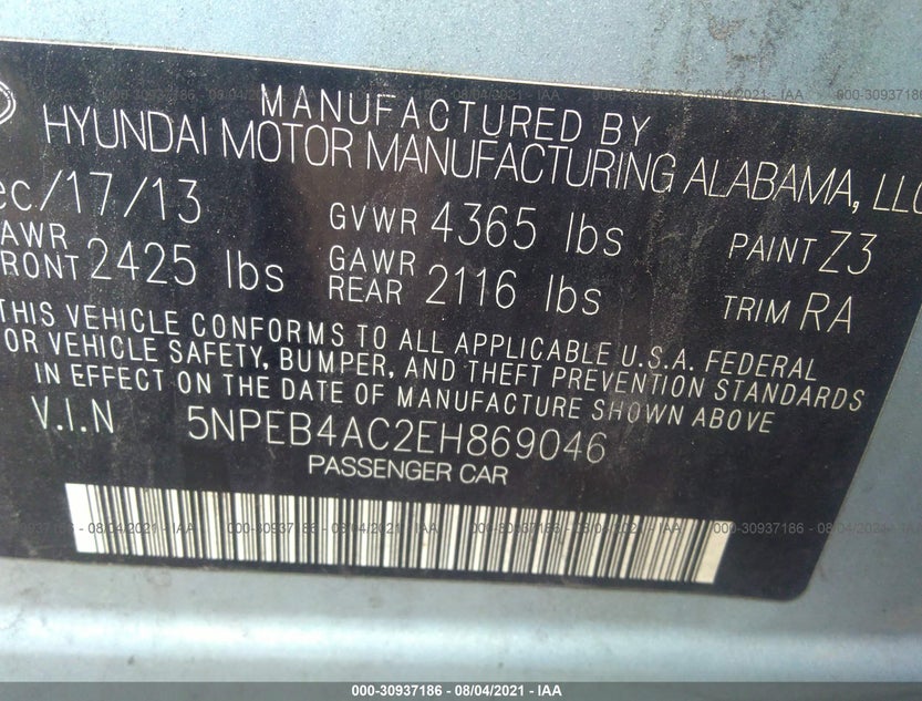 5NPEB4AC2EH869046