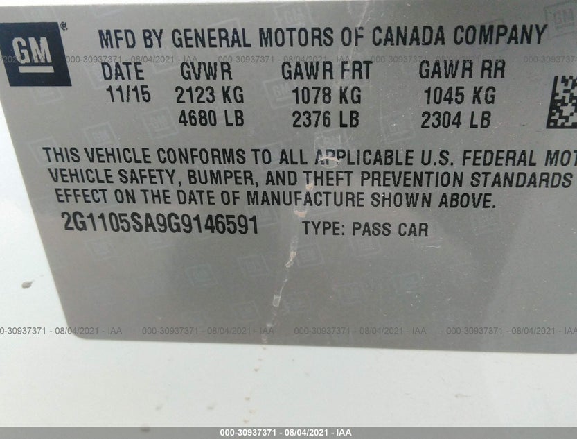 2G1105SA9G9146591