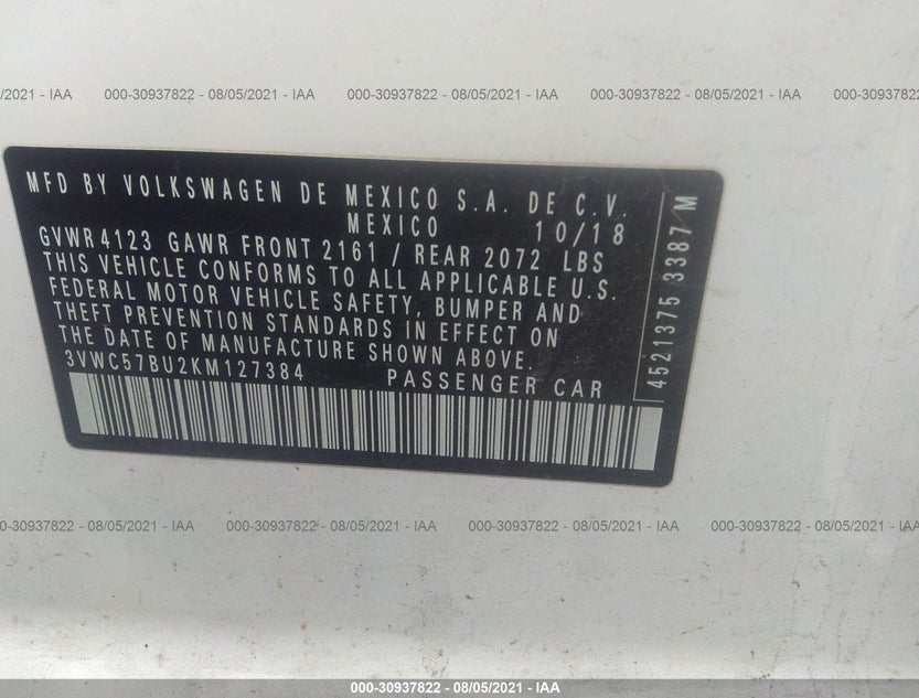 3VWC57BU2KM127384