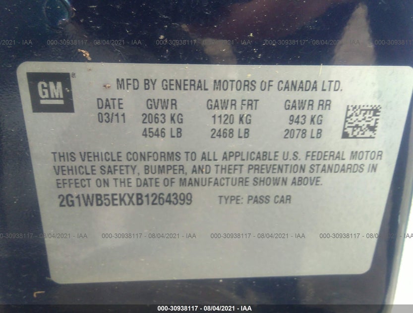 2G1WB5EKXB1264399