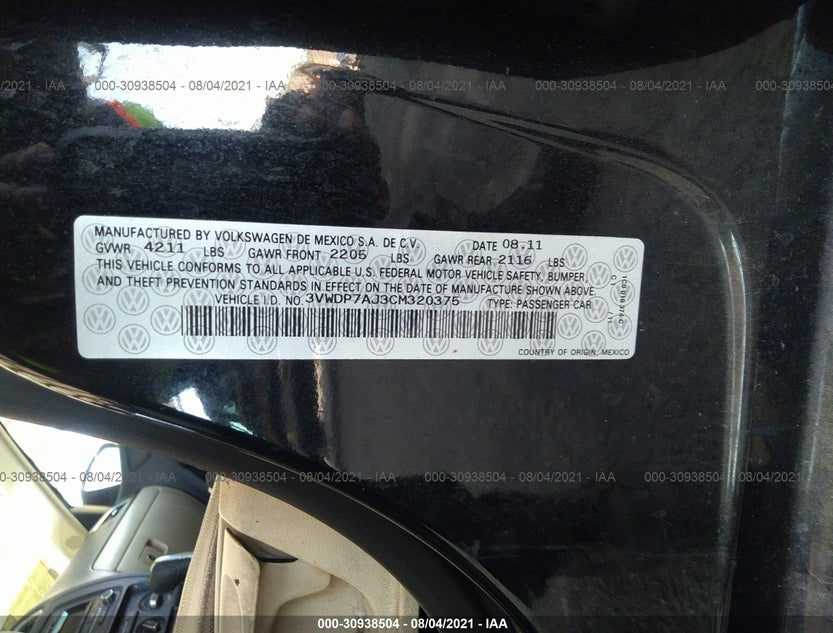 3VWDP7AJ3CM320375
