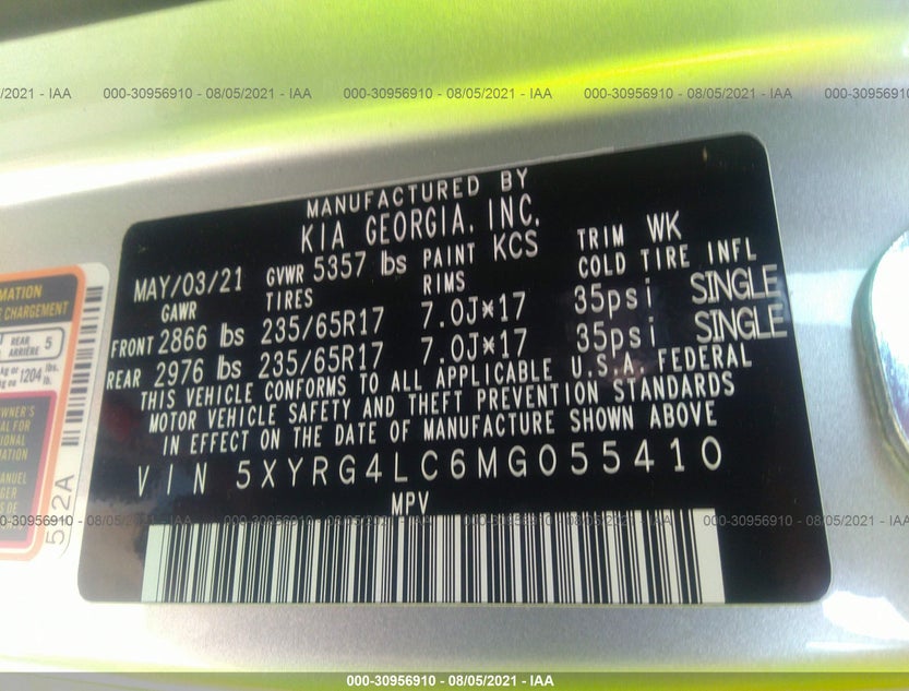 5XYRG4LC6MG055410
