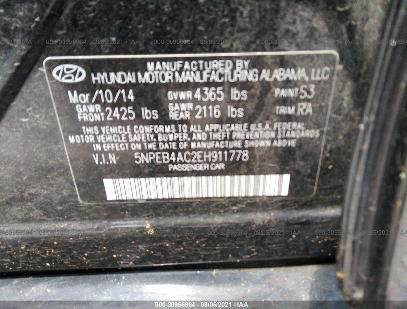 5NPEB4AC2EH911778
