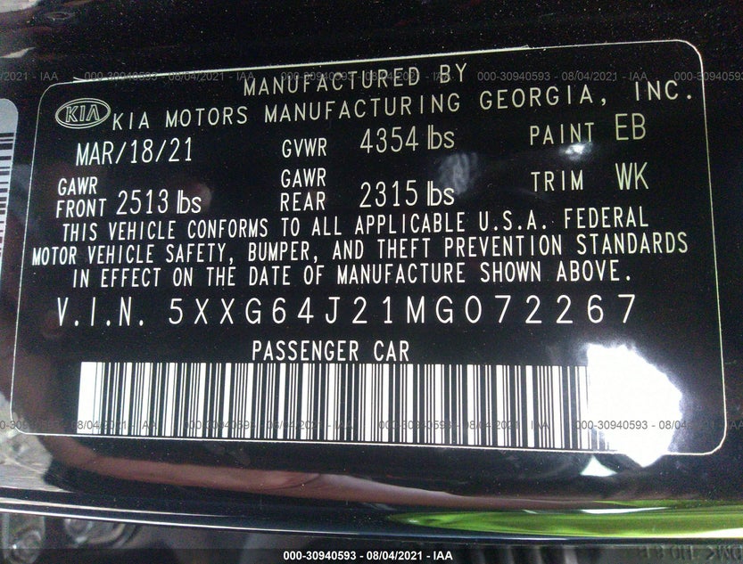 5XXG64J21MG072267