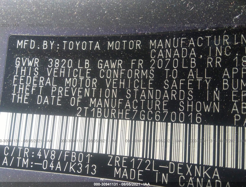 2T1BURHE7GC670016