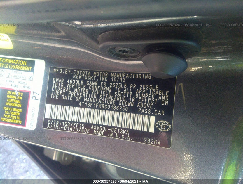 4T1BF1FK9CU186250