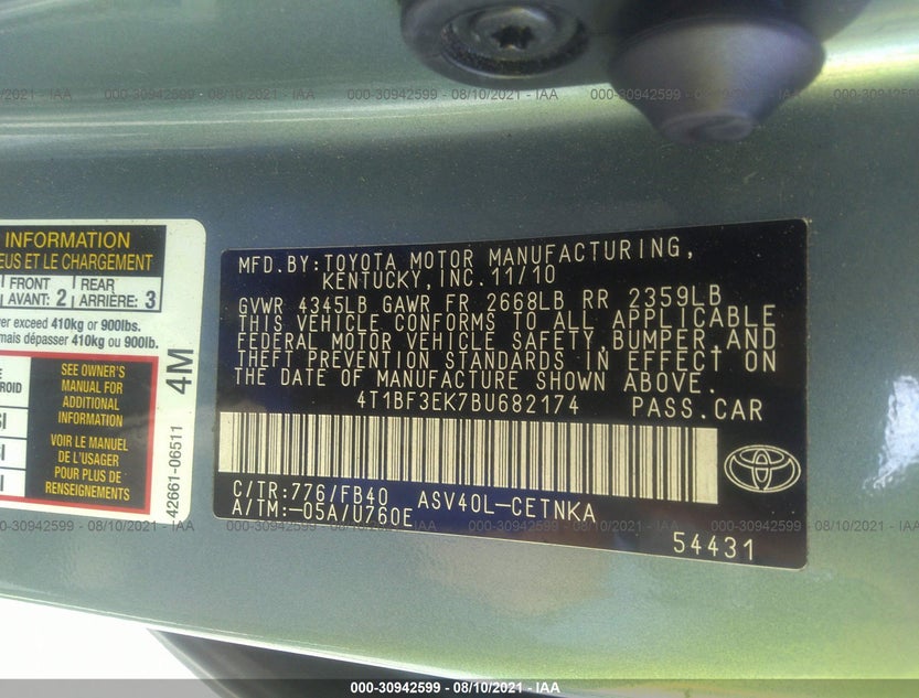 4T1BF3EK7BU682174
