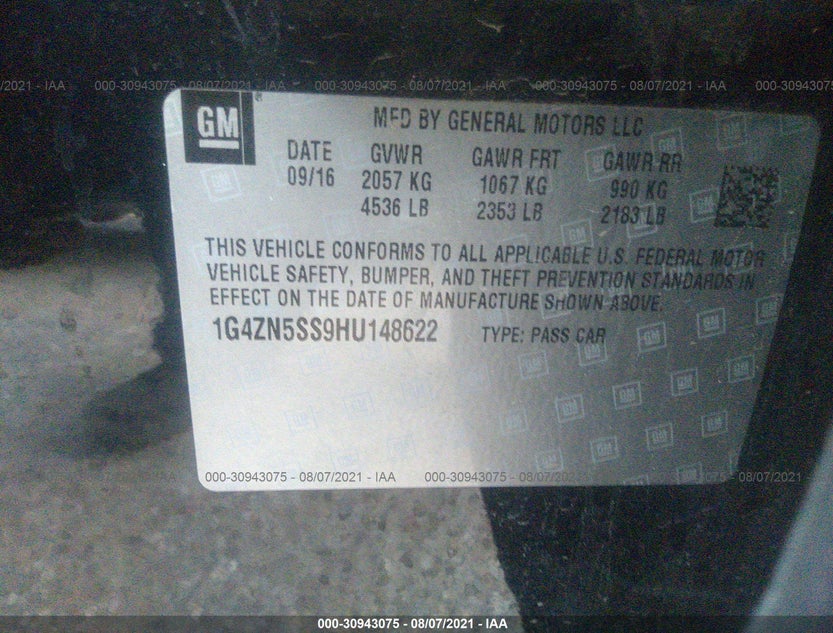 1G4ZN5SS9HU148622