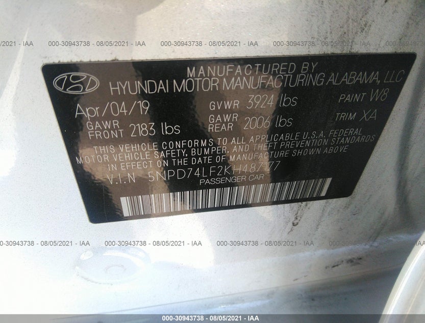 5NPD74LF2KH487177