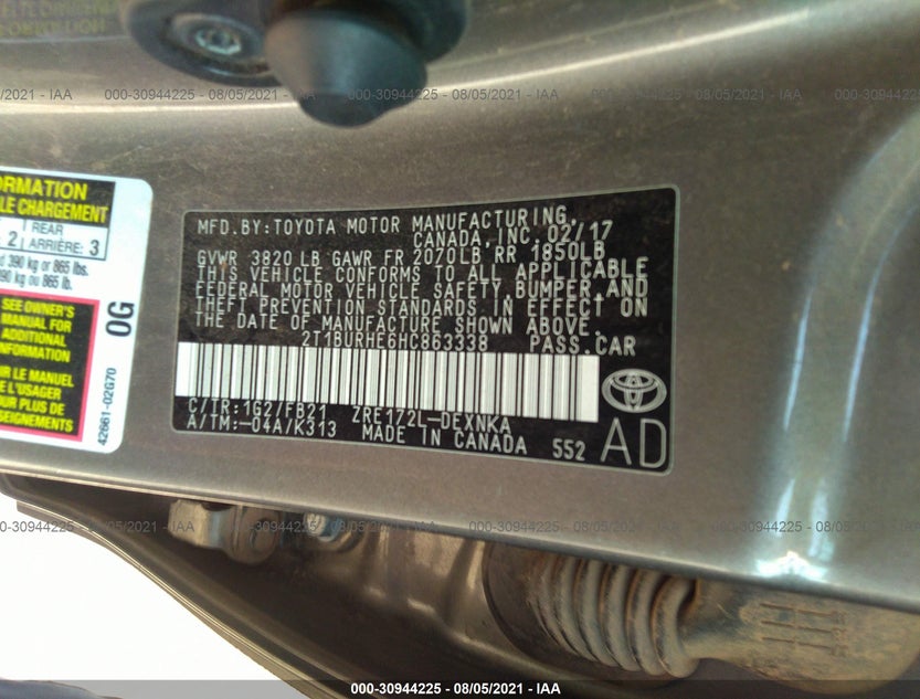 2T1BURHE6HC863338