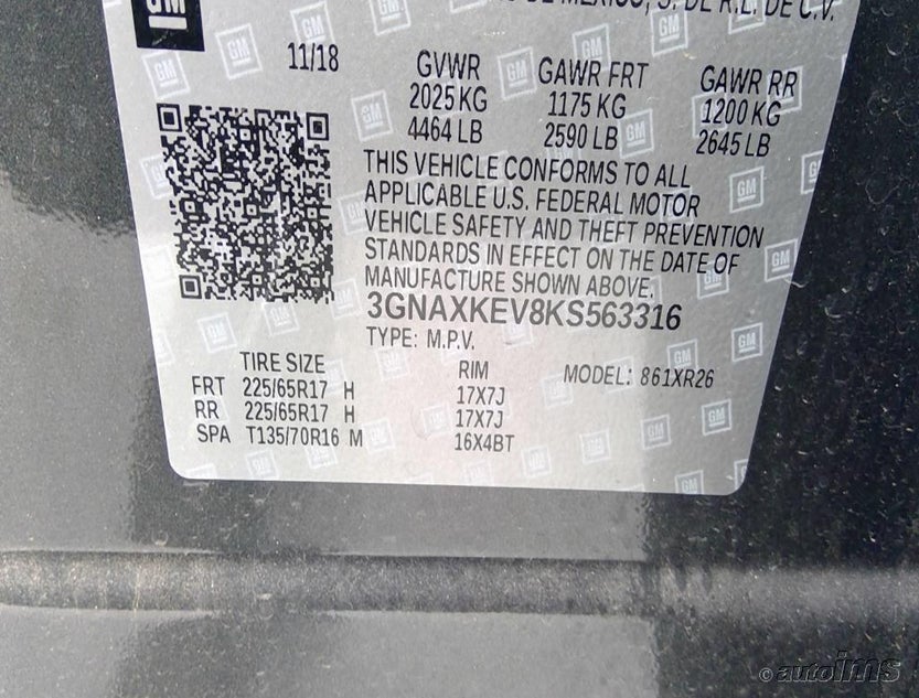 3GNAXKEV8KS563316