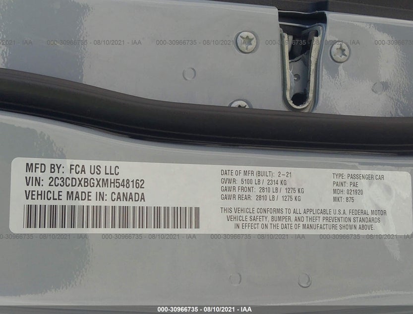 2C3CDXBGXMH548162