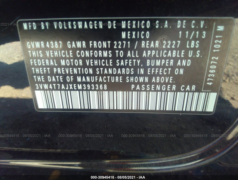 3VW4T7AJXEM393368