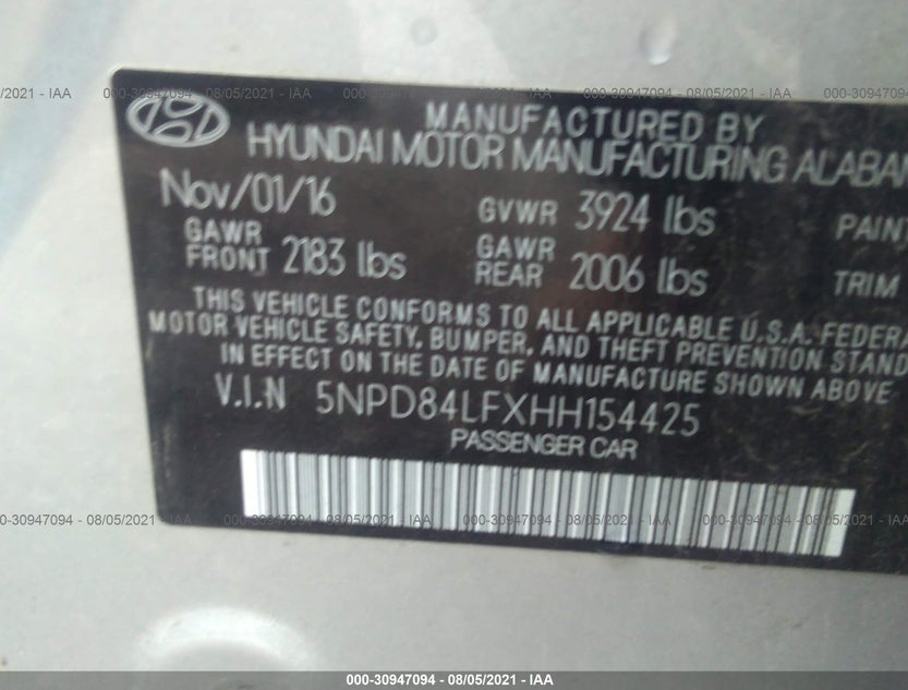 5NPD84LFXHH154425