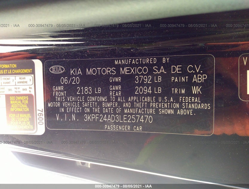 3KPF24AD3LE257470