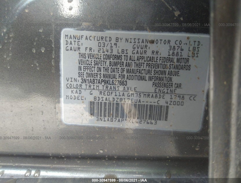 3N1AB7AP9KL627663