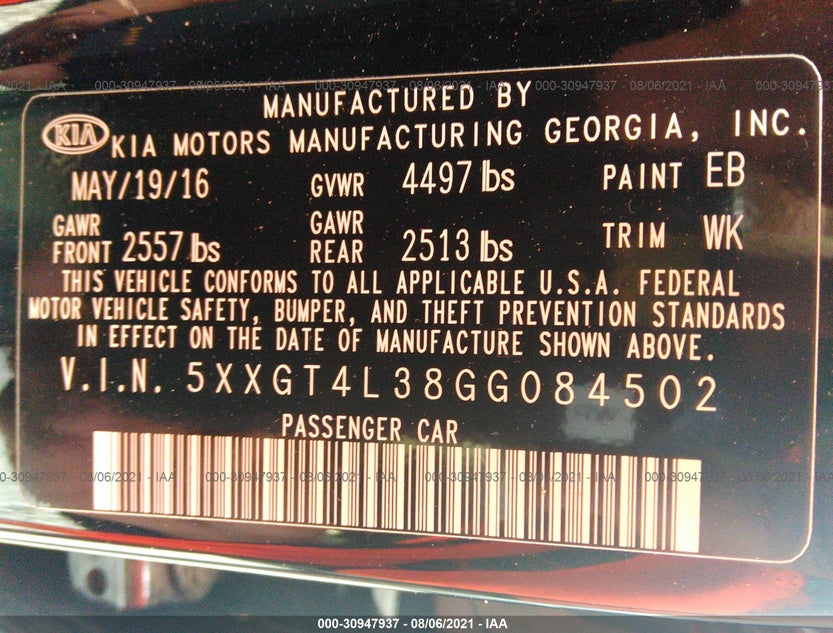 5XXGT4L38GG084502