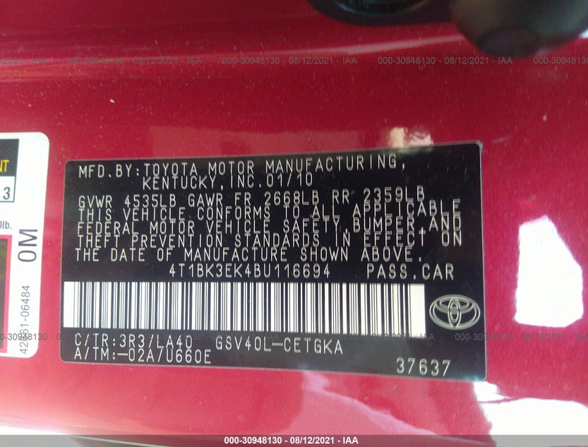 4T1BK3EK4BU116694