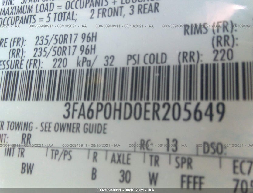 3FA6P0HD0ER205649