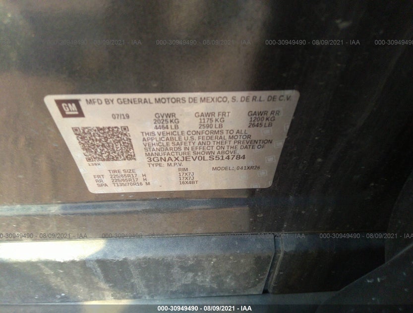 3GNAXJEV0LS514784