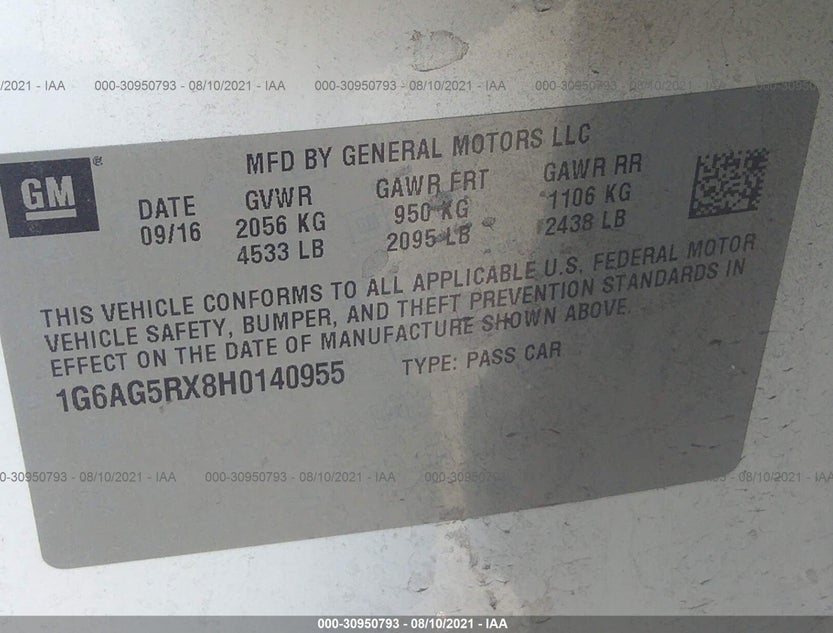 1G6AG5RX8H0140955