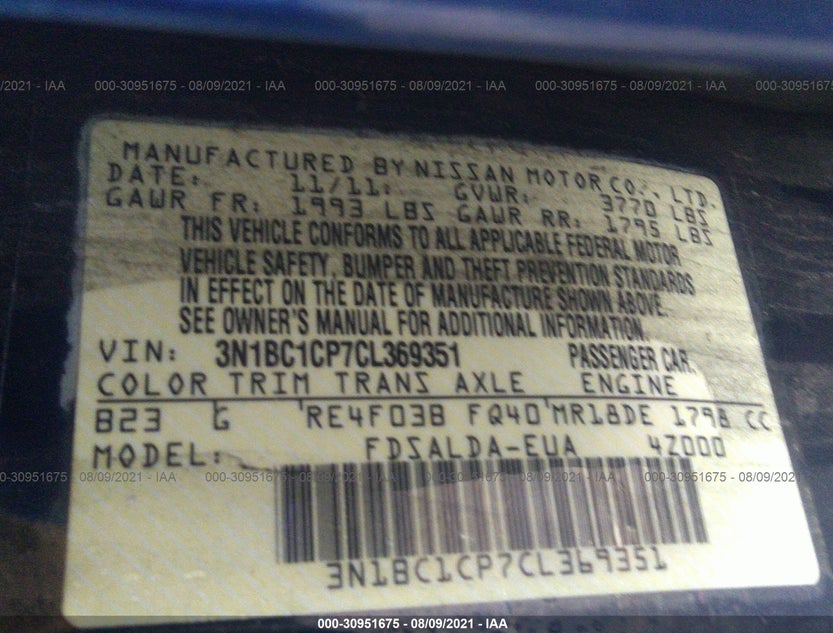 3N1BC1CP7CL369351