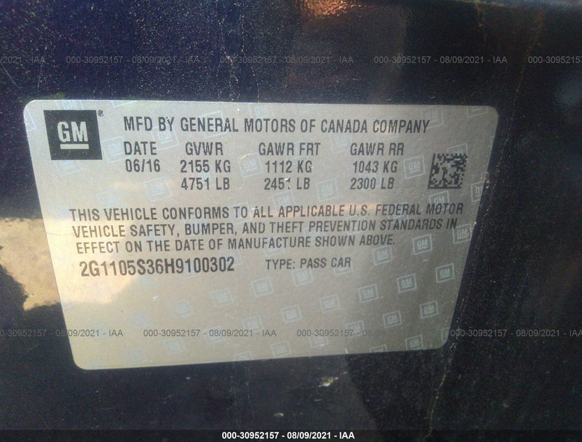 2G1105S36H9100302