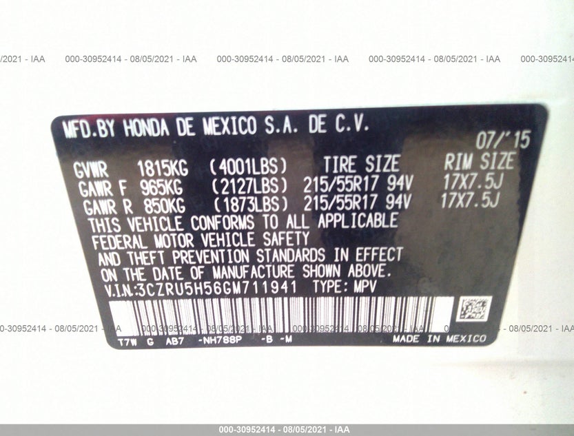 3CZRU5H56GM711941