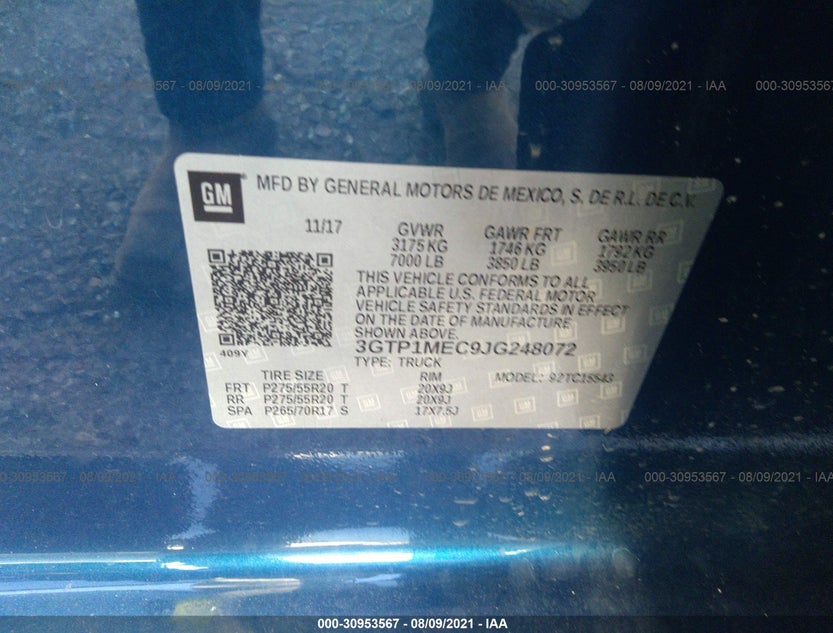 3GTP1MEC9JG248072