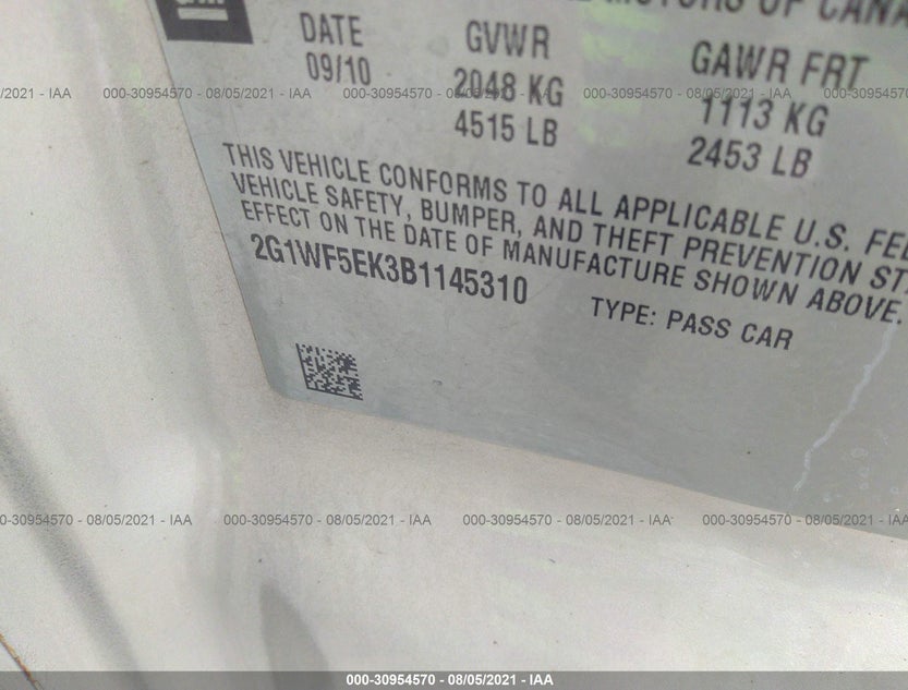 2G1WF5EK3B1145310