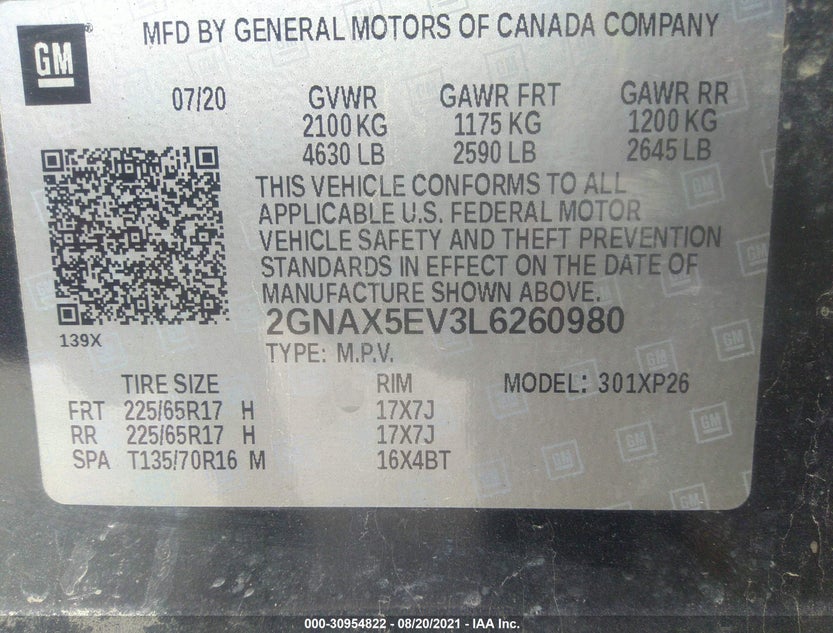 2GNAX5EV3L6260980