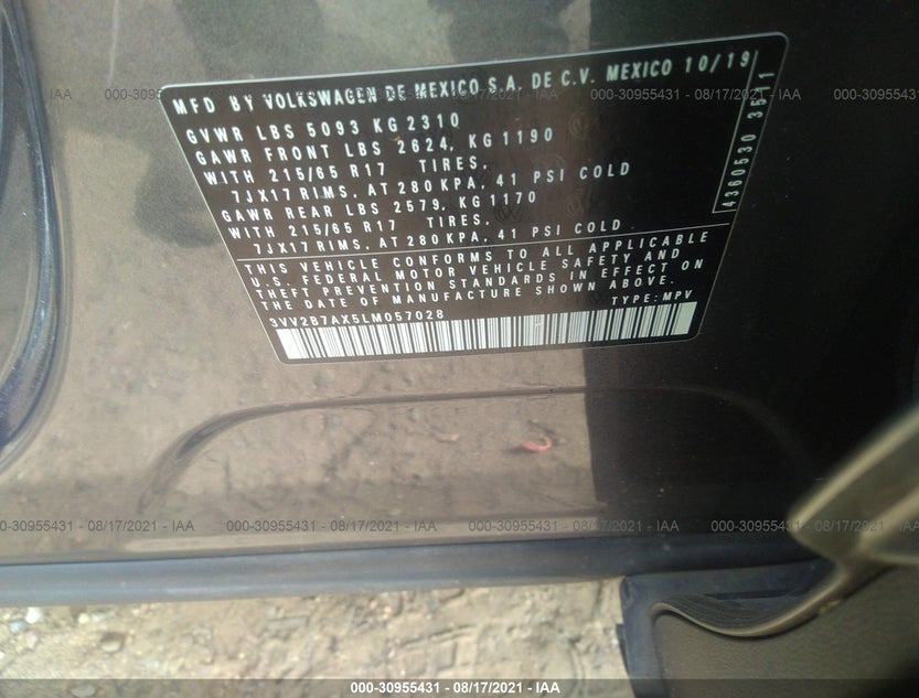 3VV2B7AX5LM057028