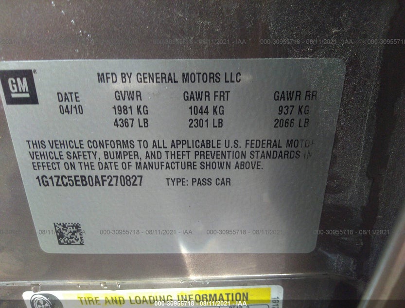 1G1ZC5EB0AF270827