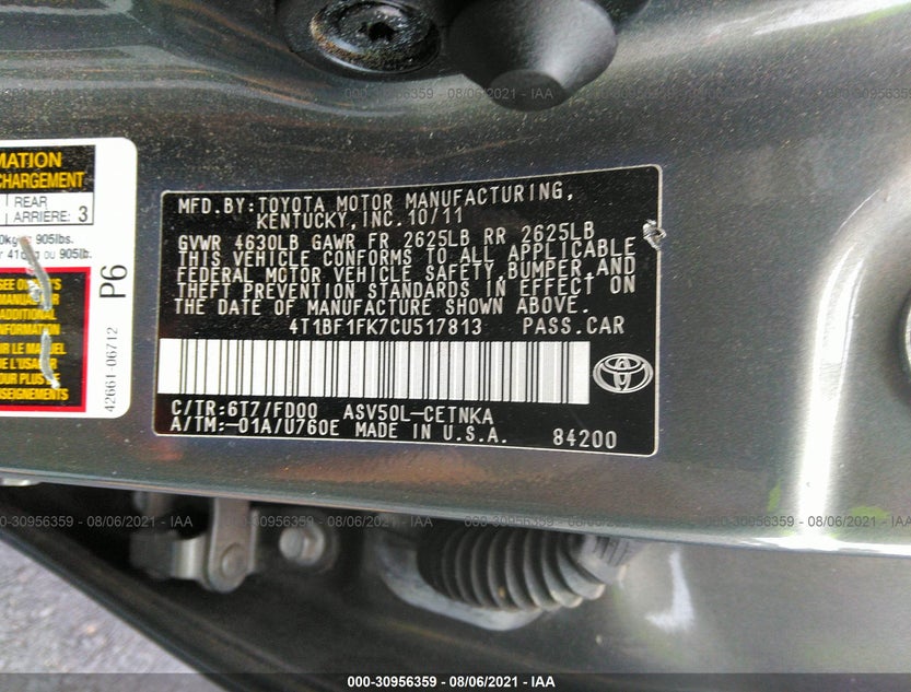 4T1BF1FK7CU517813