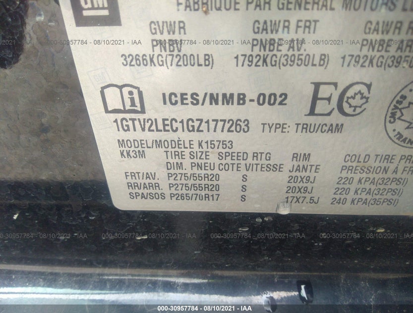 1GTV2LEC1GZ177263