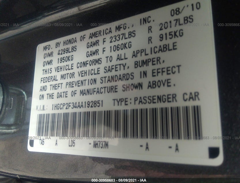 1HGCP2F34AA192851