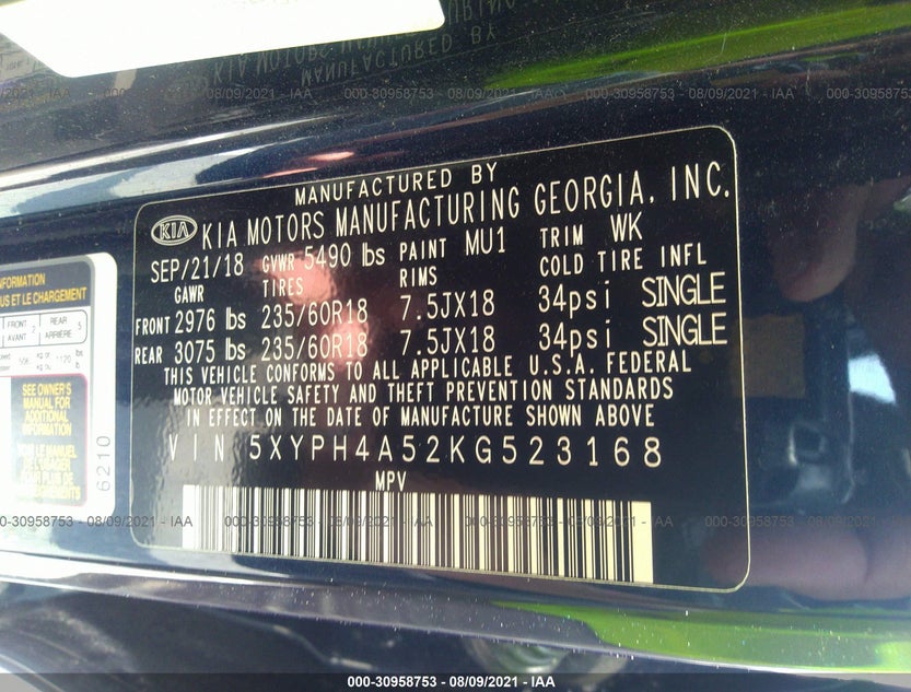 5XYPH4A52KG523168