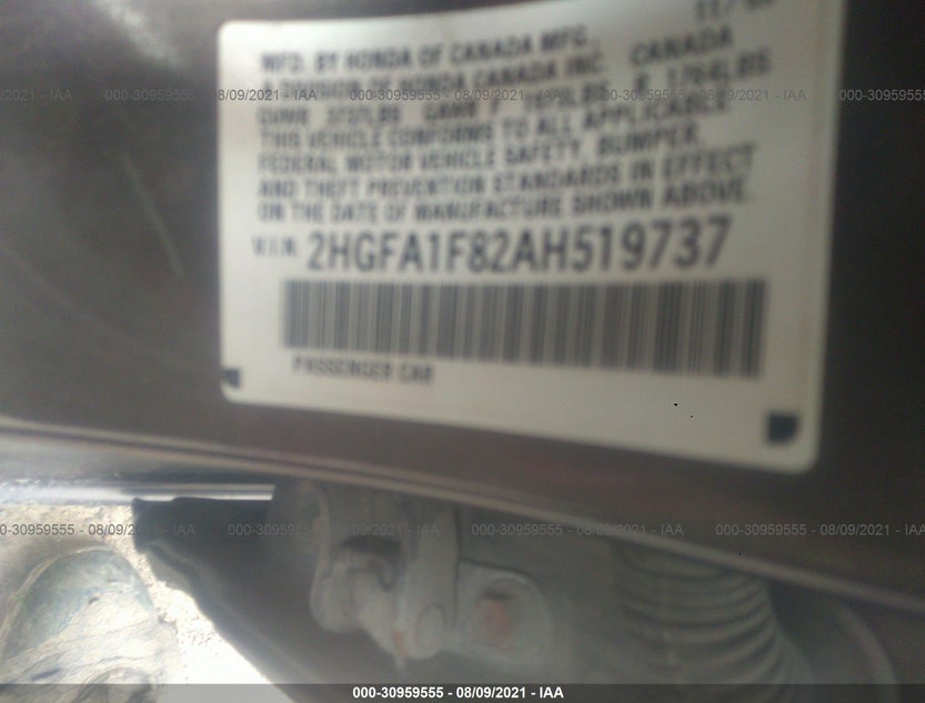 2HGFA1F82AH519737