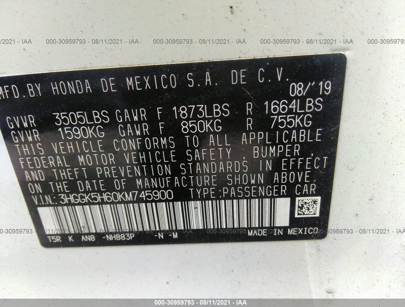 3HGGK5H60KM745900