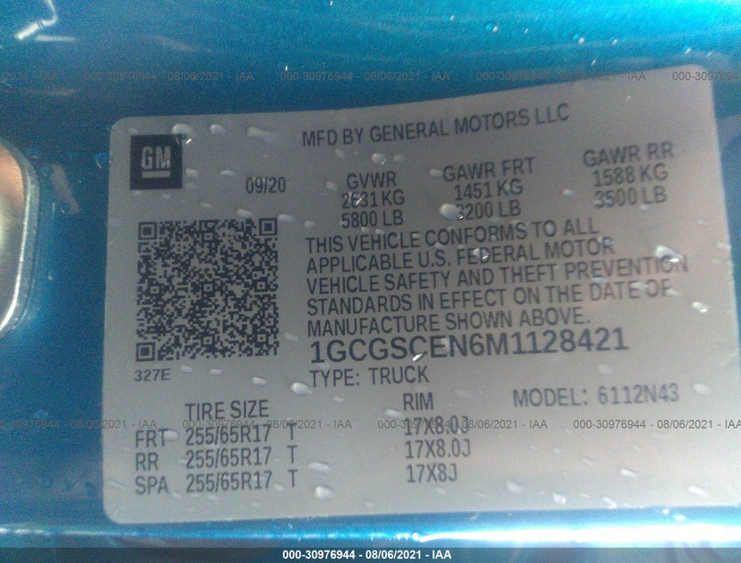 1GCGSCEN6M1128421