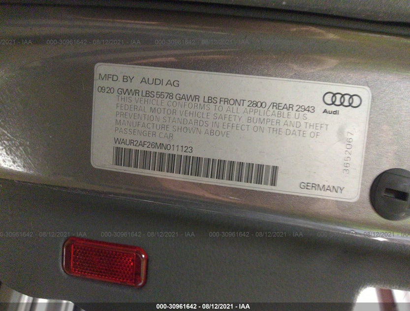 WAUR2AF26MN011123 фото 9