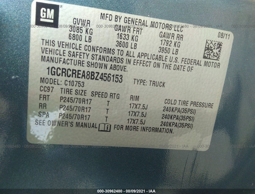 1GCRCREA8BZ456153
