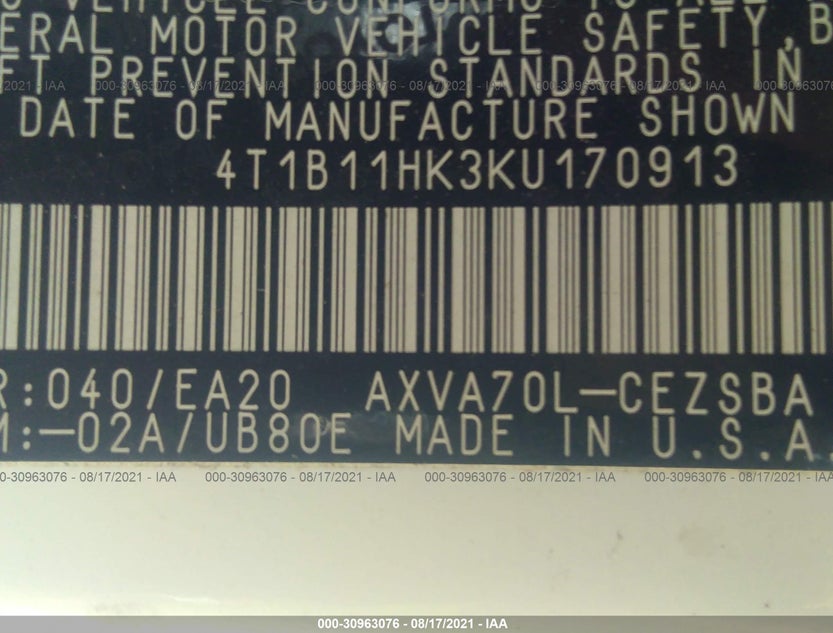 4T1B11HK3KU170913