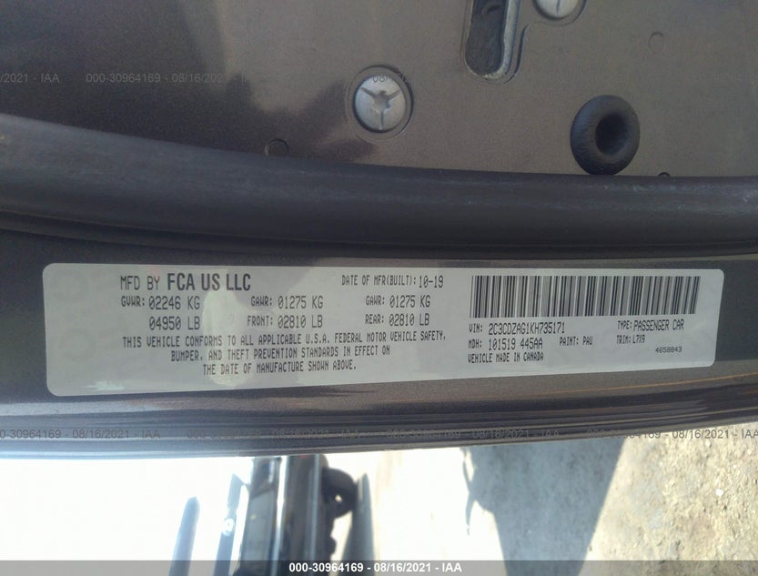 2C3CDZAG1KH735171