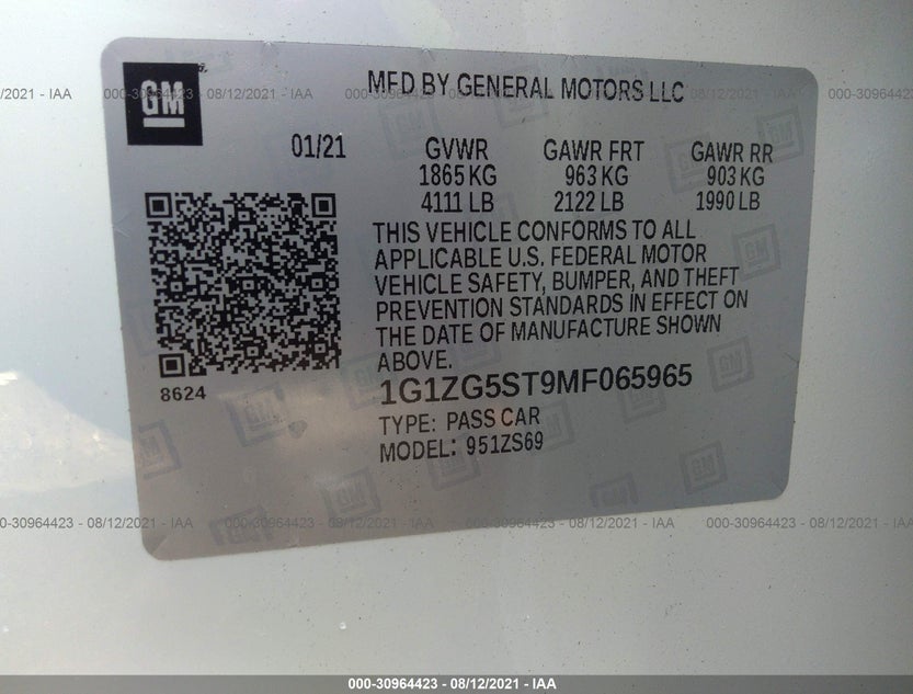 1G1ZG5ST9MF065965