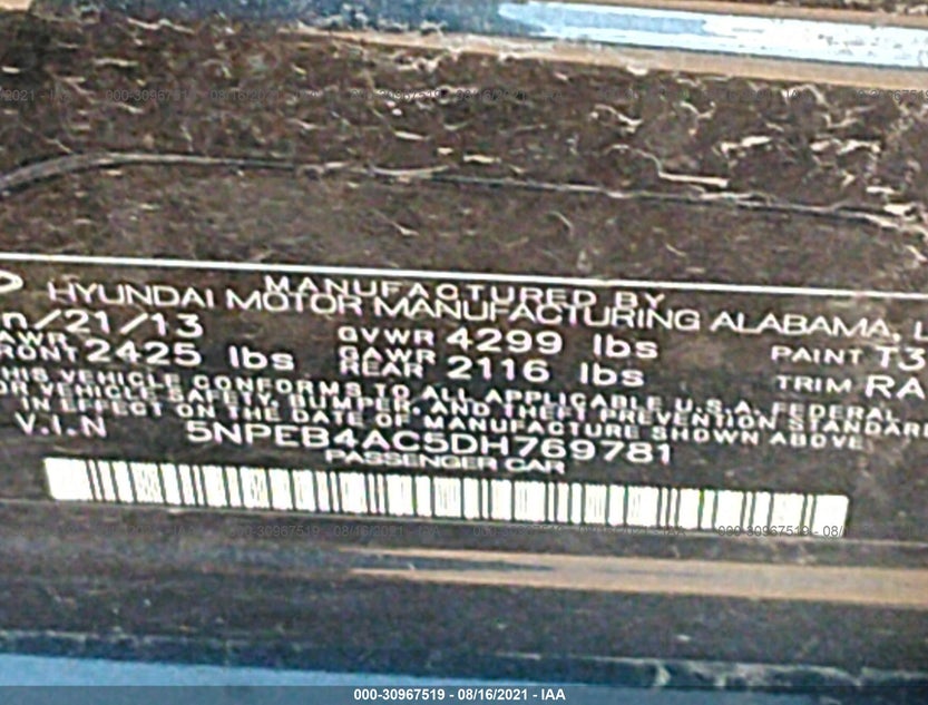 5NPEB4AC5DH769781